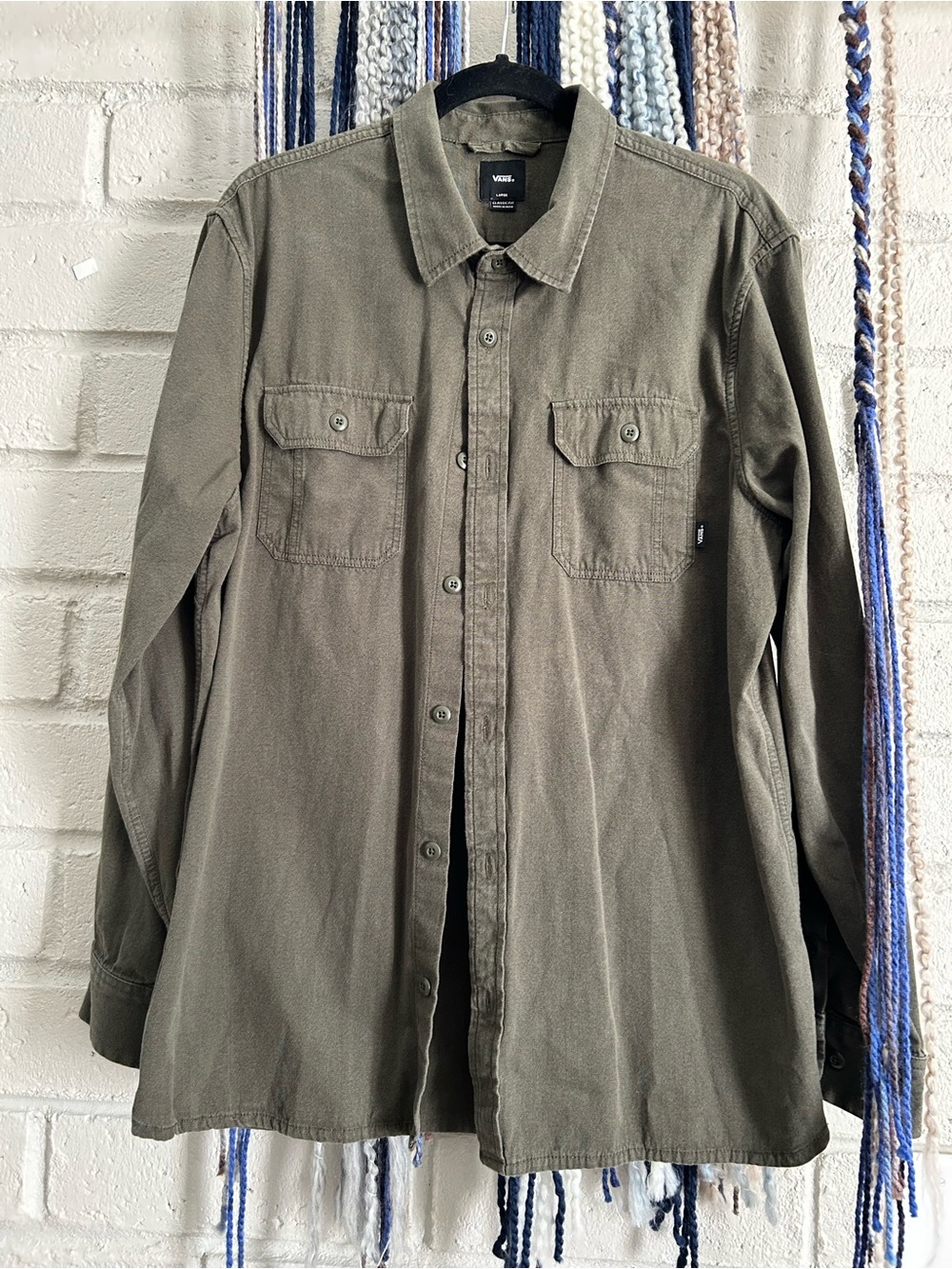 Vans Olive Green Workwear Button-Up Shirt Jacket